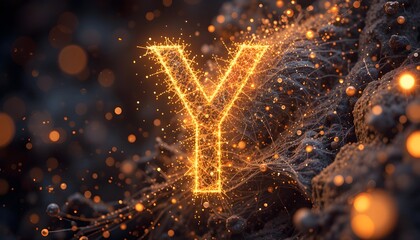 Yen Symbol Futuristic