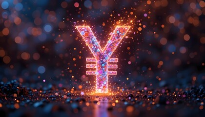 Yen Symbol Futuristic