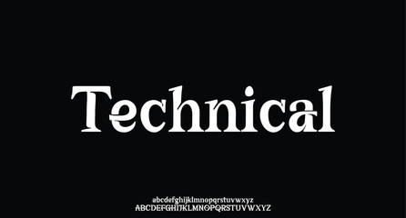 Technical, font type or luxury premium typeface, vector English royal alphabet. Classic typography in modern or old art deco style, serif letters for modern or retro poster fo