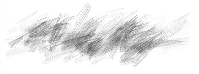 Obraz premium Generate an isolated rough pencil sketch of scribbles or doodle lines in gray color on a white background