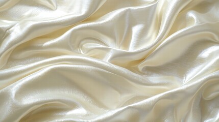Obraz premium Soft white fabric spread out gracefully on a surface with a gentle flow highlighting its delicate nature