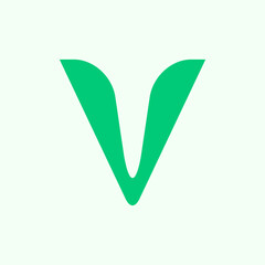 Letter V logo. Icon design. Template elements. Geometric abstract logos