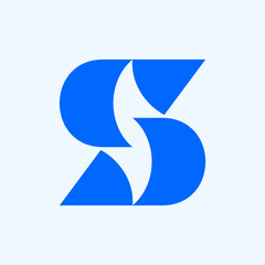 Letter S logo. Icon design. Template elements. Geometric abstract logos