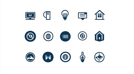 A compact and efficient set of business icons, perfect for quick integration into professional designs.