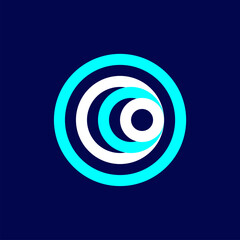 Letter O logo. Icon design. Template elements. Geometric abstract logos