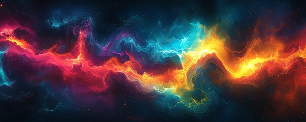 Fototapeta premium Electric impulses traveling between brain neurons