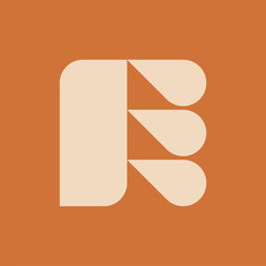 Letter E logo. Icon design. Template elements. Geometric abstract logos