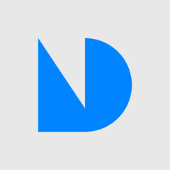 Letter D logo. Icon design. Template elements. Geometric abstract logos