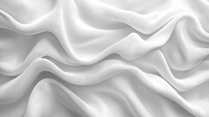 Obraz premium Soft white fabric gently spread out on a neutral surface creating a calm and serene atmosphere