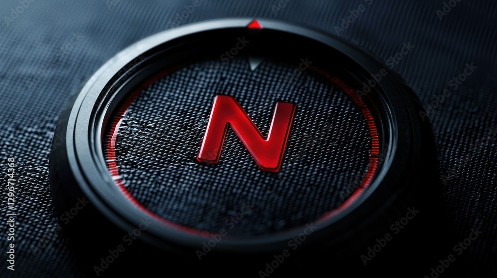 Poster a compass with the 