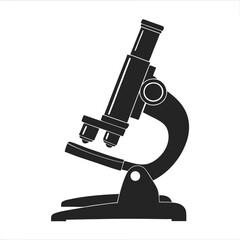 MICROSCOPE Silhouette vector illustration