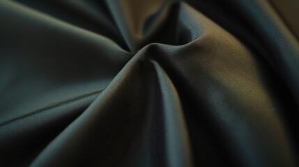 Obraz premium Tailored black suit fabric with fine texture on a soft golden glow