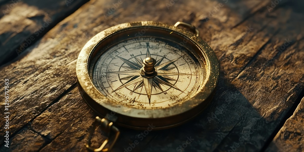 Poster A conceptual image showing a compass with ethics as the primary direction.