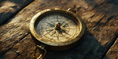 A conceptual image showing a compass with ethics as the primary direction.