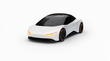 Sleek futuristic car design featuring smooth lines and modern ae