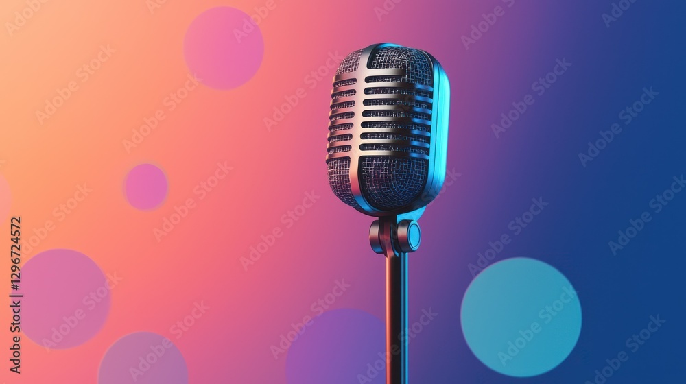 Poster a creative podcast cover with abstract shapes and a subtle gradient background.