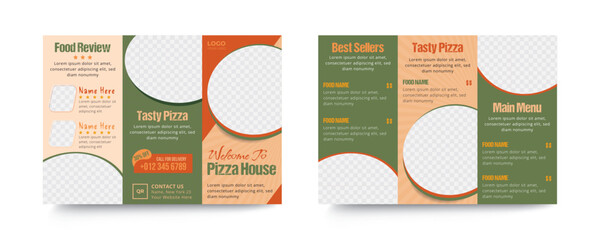 Pizza trifold brochure design