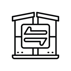 Fototapeta premium office merger line icon. Clean and minimalist vector icon for websites, mobile apps, presentations, and logos. Fully scalable and customizable for any project.