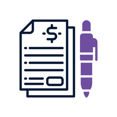 contract dual tone icon. Sleek and modern vector icon for websites, mobile apps, marketing materials, and corporate design. Fully scalable and ready to use.