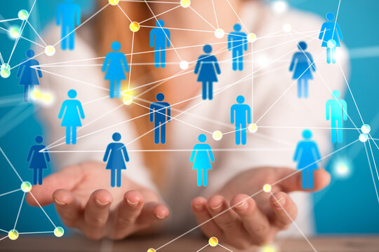 touching global network and data customer connection - Powered by Adobe