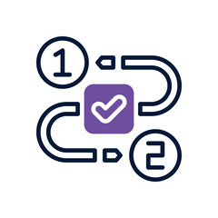 process dual tone icon. Sleek and modern vector icon for websites, mobile apps, marketing materials, and corporate design. Fully scalable and ready to use.