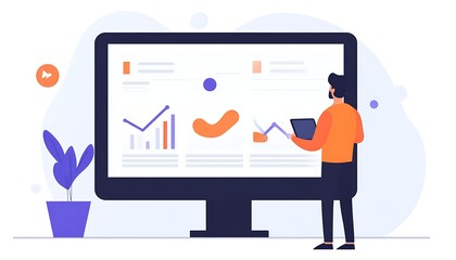 Analyst Reviewing Data on Monitor