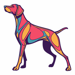 Weimaraner Dog Silhouette vector illustration