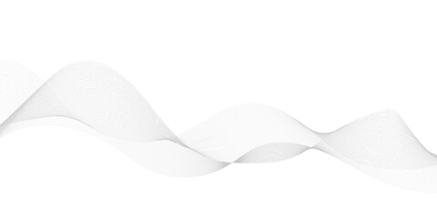 Grey and white abstract wavy flowing particles. White paper wave and curve line background. Digital futuristic technology concept. Vector illustration