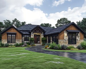Obraz premium Modern Farmhouse Exterior Design