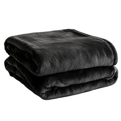Black blanket on isolated minimalist photography