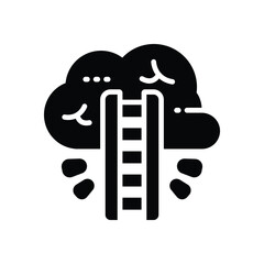 career ladder  glyph icon. Strong and solid vector icon for websites, mobile interfaces, presentations, and visual branding. High quality and easy to edit.
