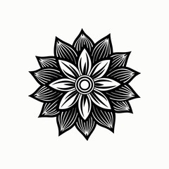 Flower Doodle Drawing | Hand-Drawn Line Art Vector Illustration
