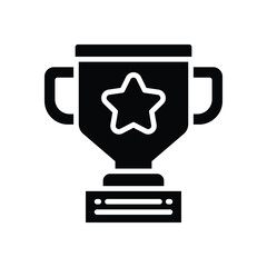 trophy  glyph icon. Strong and solid vector icon for websites, mobile interfaces, presentations, and visual branding. High quality and easy to edit.