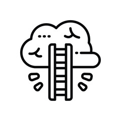 career ladder line icon. Clean and minimalist vector icon for websites, mobile apps, presentations, and logos. Fully scalable and customizable for any project.