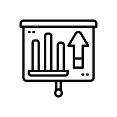 presentation line icon. Clean and minimalist vector icon for websites, mobile apps, presentations, and logos. Fully scalable and customizable for any project.
