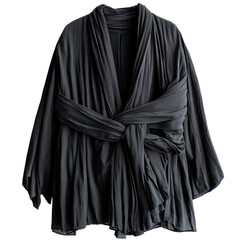 Naklejka premium Black clothing displayed on isolated fashion photography