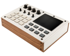 Music production controller on a transparent background