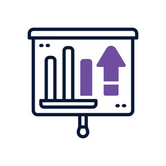 presentation dual tone icon. Sleek and modern vector icon for websites, mobile apps, marketing materials, and corporate design. Fully scalable and ready to use.
