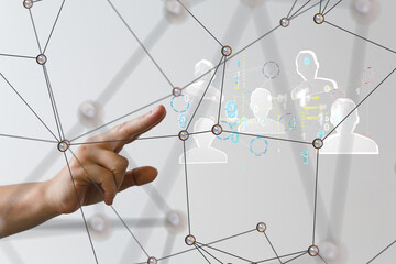 Business intelligence analyst dashboard on virtual