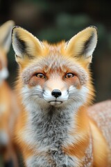 Vibrant fox portrait showcases striking fur patterns and express