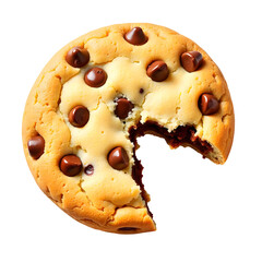 Chocolate Chip Cookie Isolated On Transparent Background