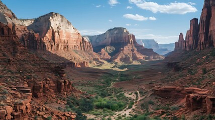 Naklejka premium Awe-inspiring wonders of Australia's canyon ecosystems are brought to life through extraordinary array of plants, animals, and geological features that call this continent home