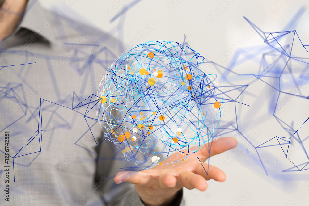 Poster the global network of people global - neural network exposure digital
