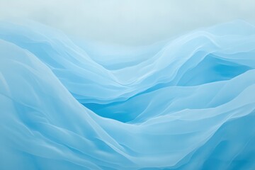Obraz premium Soft waves of translucent fabric create serene, calming atmosphe