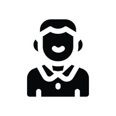 businessman glyph icon. Strong and solid vector icon for websites, mobile interfaces, presentations, and visual branding. High quality and easy to edit.