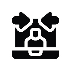 Obraz premium recruitment glyph icon. Strong and solid vector icon for websites, mobile interfaces, presentations, and visual branding. High quality and easy to edit.