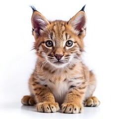 Naklejka premium lynx photo, white background