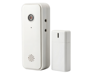 Wireless security camera system on a transparent background