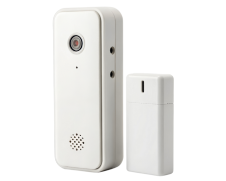 Wireless security camera system on a transparent background