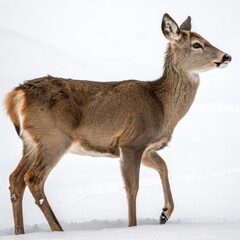 Obraz premium deer photo, white background